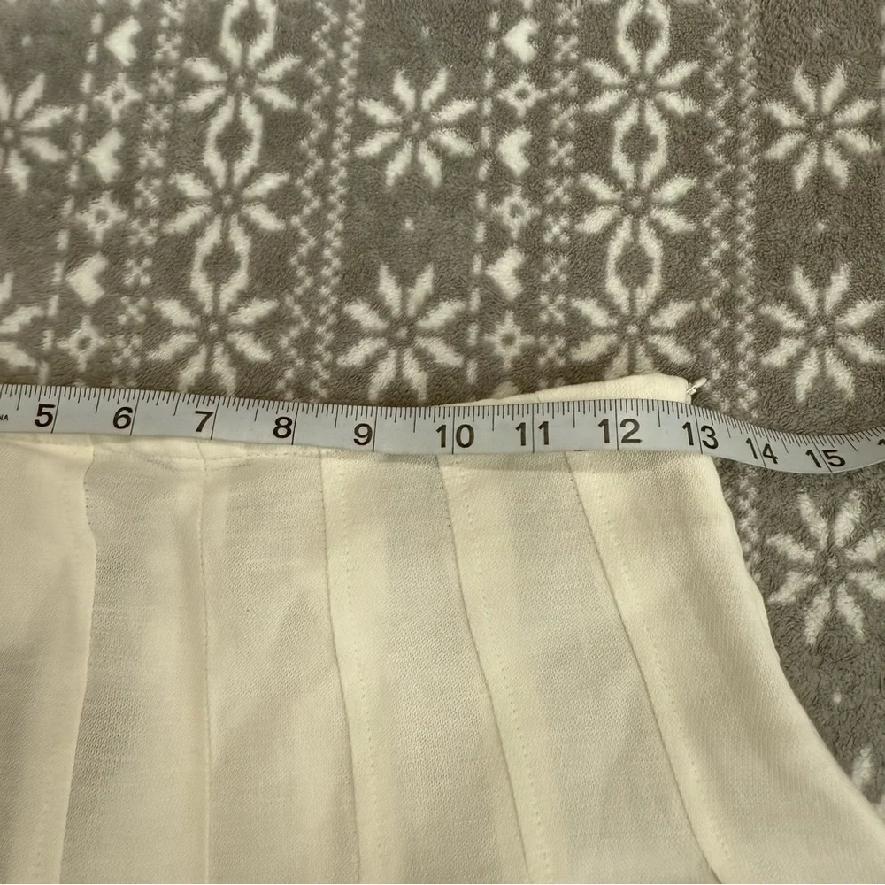 NWT Massimo Dutti Wide Leg Pleated Trousers White Size‎ 2 Minimalist Elegance - Picture 9 of 13